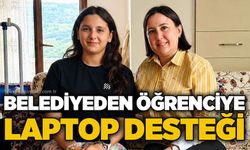 Belediyeden öğrenciye laptop desteği