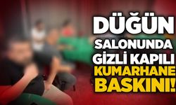 Düğün salonunda gizli kapılı kumarhane baskını!