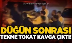Düğün sonrası iki grup arasında tekme tokat kavga çıktı!