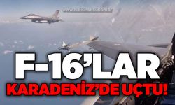 F-16'lardan Karadeniz üzerinde eğitim uçuşu