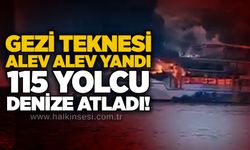 Gezi teknesi alev alev yandı: 115 yolcu denize atladı!