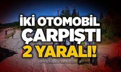 İki otomobil çarpıştı: 2 yaralı!