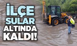 İlçe sular altında kaldı, belediye ekipleri gece gündüz çalıştı!