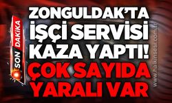 Zonguldak Ereğli'de işçi servisi kaza yaptı: Yaralılar var