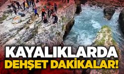 Kayalıklarda dehşet dakikalar!