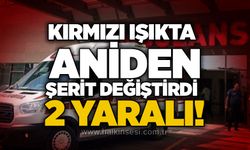 Kırmızı ışıkta aniden şerit değiştirdi: 2 yaralı!