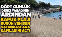 Dört Günlük Deniz Yasağının Ardından Kapuz Plajı bugün yeniden vatandaşlara kapılarını açtı