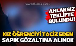 Kız öğrenciyi t*ciz eden şahıs gözaltına alındı: Ahlaksız tekliflerde bulunmuştu!