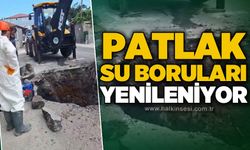 Patlak su boruları yenileniyor