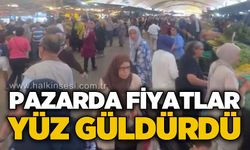 Pazarda fiyatlar yüz güldürdü