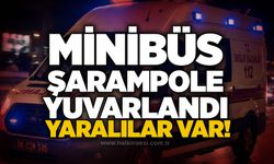 Minibüs şarampole yuvarlandı: Yaralılar var!