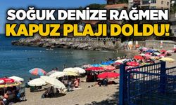 Soğuk denize rağmen Kapuz Plajı doldu