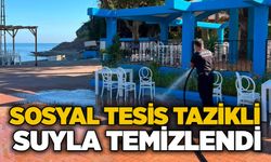 Sosyal tesis tazikli suyla temizlendi