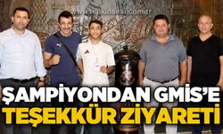 Şampiyondan GMİS'e teşekkür ziyareti