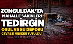 Mahalle sakinleri tedirgin: Okul ve su deposu çevresi mesken tutuldu!