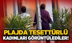 Plajda tesettürlü kadınları görüntülediler!