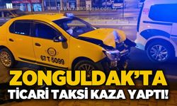 Ticari taksi otomobile arkadan çarptı: Taksi kullanılamaz hale geldi