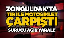 Zonguldak'ta tır ile motosiklet çarpıştı: Sürücü ağır yaralı!