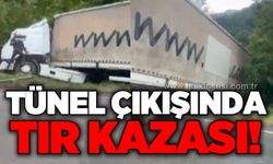 Zonguldak'ta tünel çıkışında tır kazası!