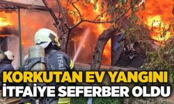 Korkutan ev yangını: İtfaiye seferber oldu