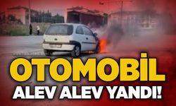 Otomobil alev alev yandı!