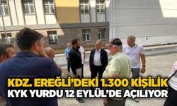 Kdz. Ereğli’deki 1.300 kişilik KYK yurdu 12 Eylül’de açılıyor