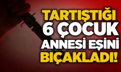 Tartıştığı 6 çocuk annesi eşini bıçakladı!
