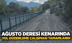 Ağusto Deresi kenarında yol düzenleme çalışması tamamlandı