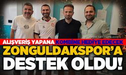 Zonguldakspor’a destek oldu…Alışveriş yapana kombine hediye edecek!