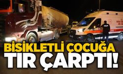 Bisikletli çocuğa tır çarptı!
