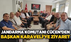 Jandarma Komutanı Cücen’den İl Genel Meclisi Başkanı Karaveli’ye ziyaret