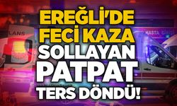 Ereğli'de feci kaza: Sollayan patpat ters döndü!