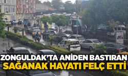 Zonguldak’ta aniden bastıran sağanak hayatı felç etti