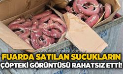 Fuar sonrası çöpe atılan onlarca kangal sucuk dikkat çekti