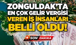 Zonguldak'ta en çok gelir vergisi veren iş insanları belli oldu