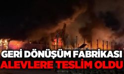 Geri dönüşüm fabrikasında yangın!