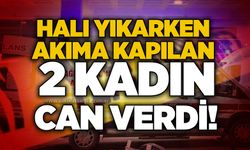 Halı yıkarken akıma kapılan 2 kadın can verdi!