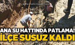 Ana su hattındaki arızaya ekipler müdahale ediyor
