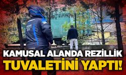 Kamusal alanda rezillik:Tuvaletini yaptı!