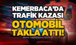 Kemerbaca'da otomobil takla attı: 2 yaralı