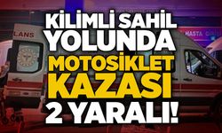 Kilimli sahil yolunda motosiklet kazası: 2 yaralı!