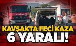 Kavşakta feci kaza: 6 yaralı!