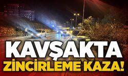 Kavşakta zincirleme kaza!