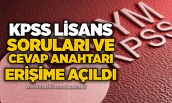 KPSS lisans soruları ve cevap anahtarı erişime açıldı