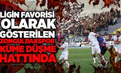 Ligin favorisi olarak gösterilen Zonguldakspor küme düşme hattında….