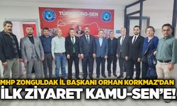 MHP Zonguldak İl Başkanı Orhan Korkmaz’dan ilk ziyaret Kamu-Sen’e!