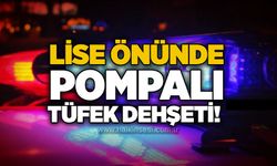 Lise önünde pompalı tüfek dehşeti!