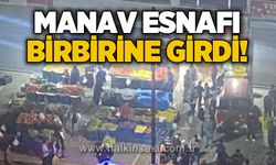 Manav esnafı arasında sopalı kavga!