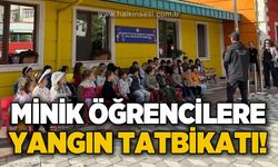 Minik öğrencilere yangın tatbikatı!