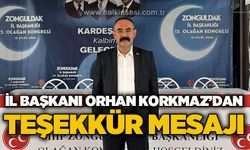 Orhan Korkmaz’dan kongre sonrası teşekkür mesajı